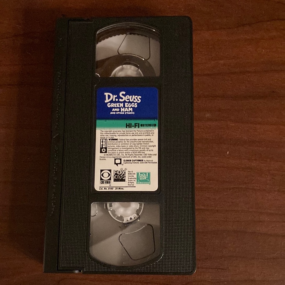 3/$15 Green Eggs and Ham Dr.Seuss VHS